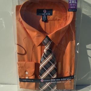 Thomas Stone dress shirt and tie 2xl
